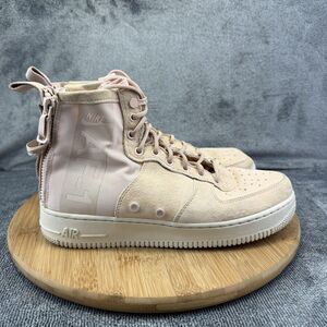 Nike SF Air Force 1 Shoes Womens Size 9.5 Beige High Top Sneakers AA3966-201